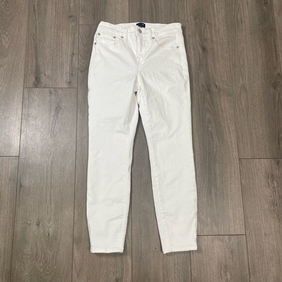 J Crew 9" Mid Rise Skinny Signature Stretch Petite Denim Jeans US Womens 26P New - Picture 2 of 6